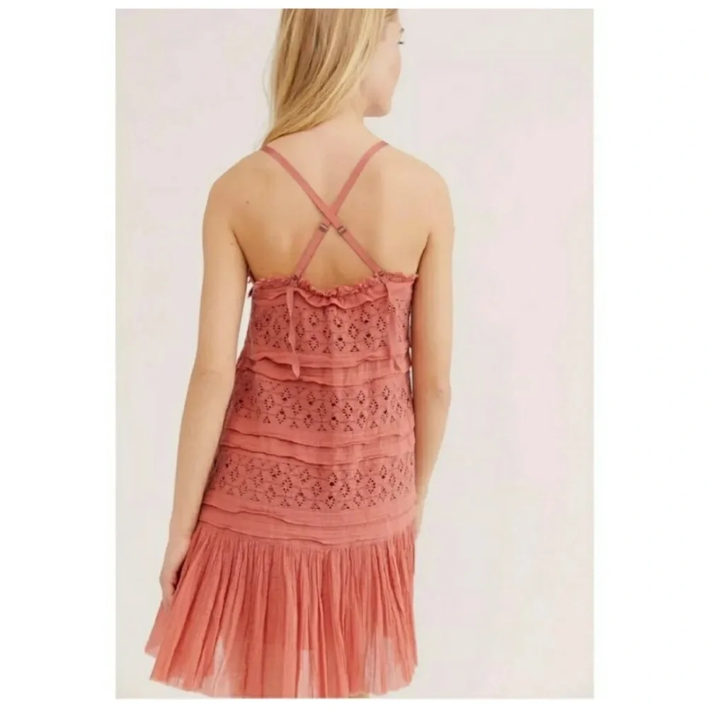 FREE PEOPLE Shailee Crochet Slip Dress (D2)